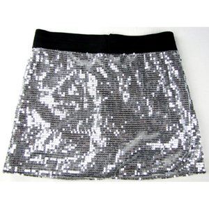 SALE! SEXY Sequin Stretchy Silver Short Mini Skirt